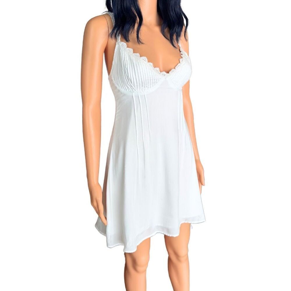 Topshop White Mini Slip Dress - Picture 5 of 6